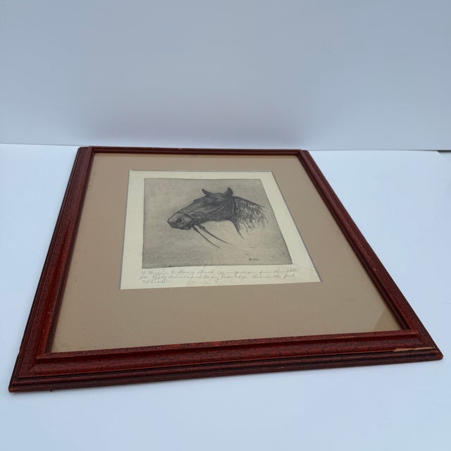 Printmaking Materials American Horse Etching by Ellsworth Woodward For Sale - Image 7 of 7