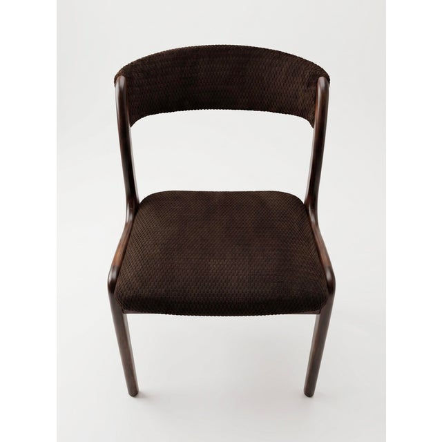 Mid-Century Modern Vintage Gondole Model Velvet Chairs from Baumann, 1960, Set of 4 For Sale - Image 3 of 6