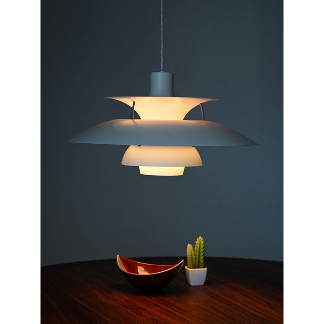 PH 5 White Pendant by Poul Henningsen for Louis Poulsen, 1960s For Sale - Image 11 of 11