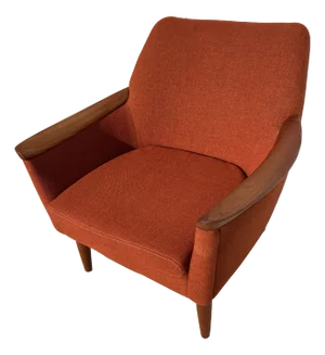 Mid 20th Century Mid Century Modern Norwegian Teak Lounge Chair Attributed to Pi Langlos - Unmarked