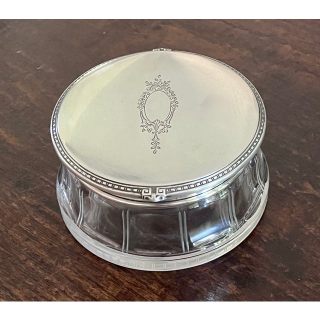 American Antique Gorham Sterling Silver & Cut Glass Dresser Jar, Circa 1910 For Sale - Image 3 of 15