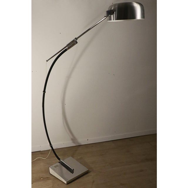 Vintage Arc Floor Lamp with Chromed Metal Arm, 1970 For Sale - Image 6 of 18
