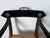 Black Pair of John Gee Style Hollywood Regency Ebonized Armchairs With Brass Accents For Sale - Image 8 of 12
