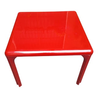 Vintage Stadio100 Table in Red Plastic by Vico Magistretti for Artemide For Sale
