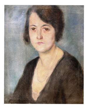 Pal Fried, Portrait of a Young Woman, 1933, Oil on Canvas, Framed
