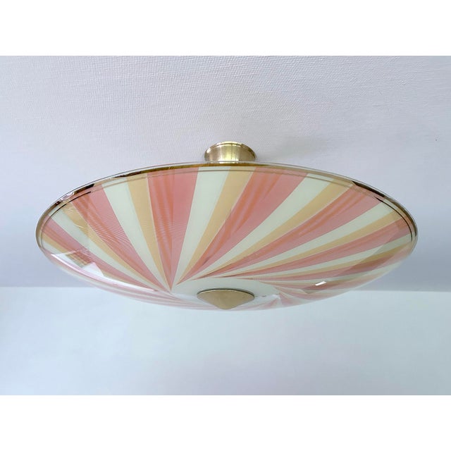Large Mid-Century Modern Glass Pendant Light, 1970s For Sale - Image 18 of 18