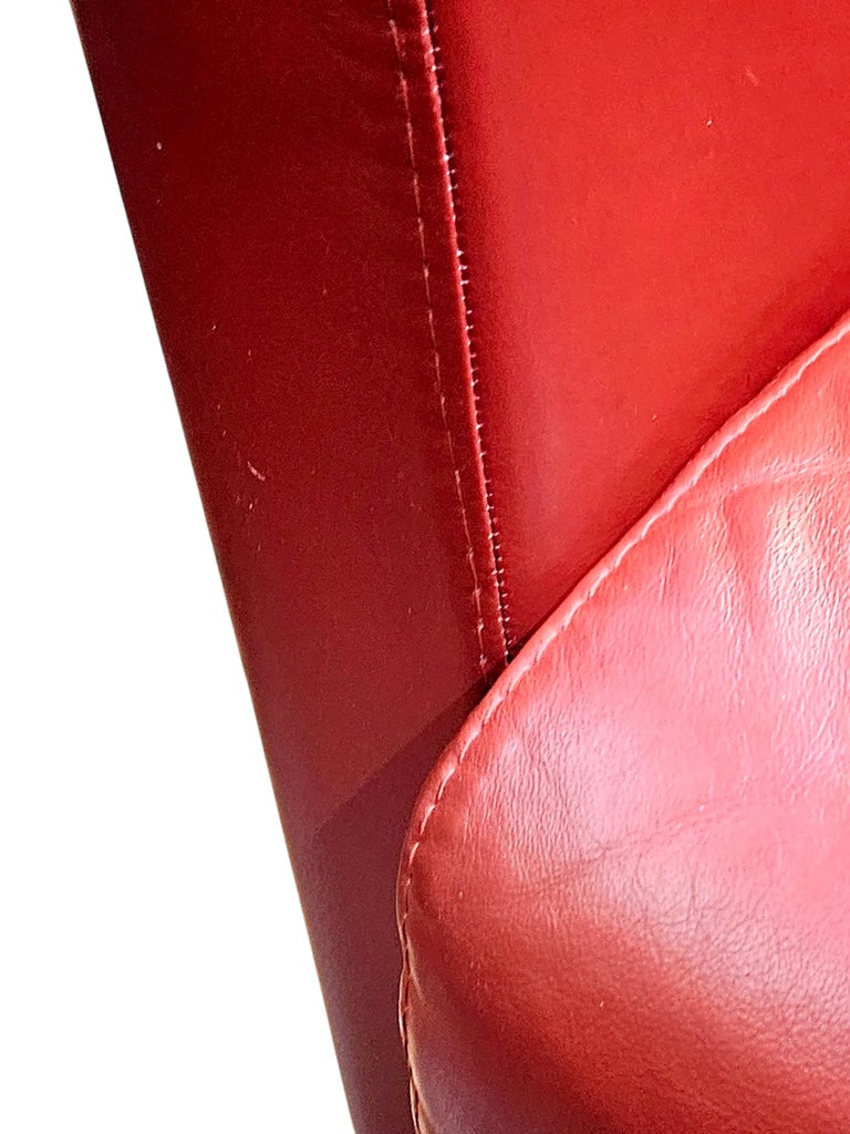 Bretelles D'orteils (toe Straps) ALE Allara En Cuir Italien - Couleur Rouge/noir/doré - NOS Vintage