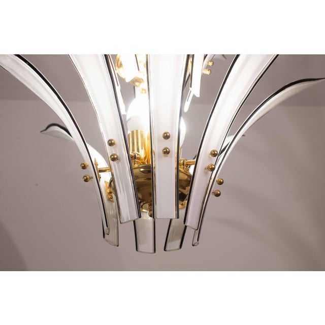 Vistosi "Palms" Murano Glass Style Chandelier, 1970 For Sale - Image 10 of 12