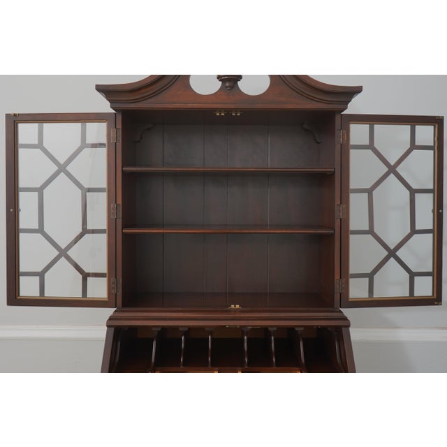 Harden Furniture Harden Cherry Chippendale Style Blockfront Secretary Desk For Sale - Image 4 of 12
