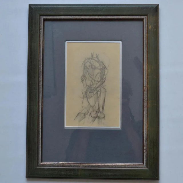 Cubist Style Female Studies of Life Drawings, Early 20th Century, Set of 2 For Sale - Image 5 of 13