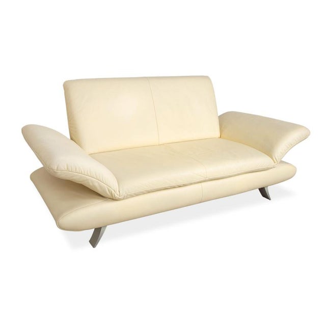Modern Rossini 2-Seater Sofa in Cream Leather from Koinor For Sale - Image 3 of 13
