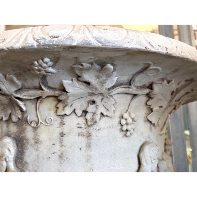 19th Century Antique Italian Marble Bacchanalian Urns Pair For Sale - Image 9 of 18