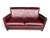 Rich Burgundy Vintage Leather Sofa With Beautiful Patina & Timeless Form - By Crate and Barrell For Sale - Image 16 of 17