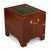 Mid-Century English Mahogany Campaign & Tooled Leather Side Tables / Chests - Pair For Sale - Image 4 of 5