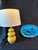 1940s Mid Century Modern Italian Ceramic Platter Fisherman With Stars Moonlight and Cat in Bright Blue Glaze For Sale - Image 6 of 10
