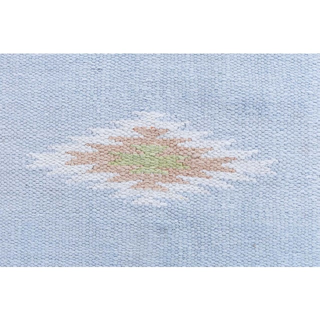 1940s Doris Leslie Blau Mid-Century Indian Dhurrie Cream Flatweave Cotton Rug For Sale - Image 5 of 10