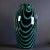 Black Large Mid-Century Black & Green Glass Vase from Peill & Putzler For Sale - Image 8 of 8