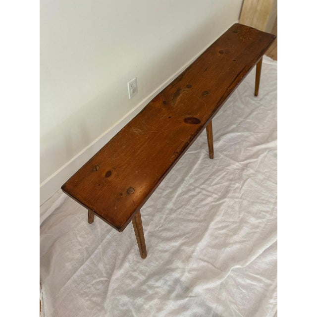 Rustic 1950s 6-Legged Bench For Sale - Image 3 of 6