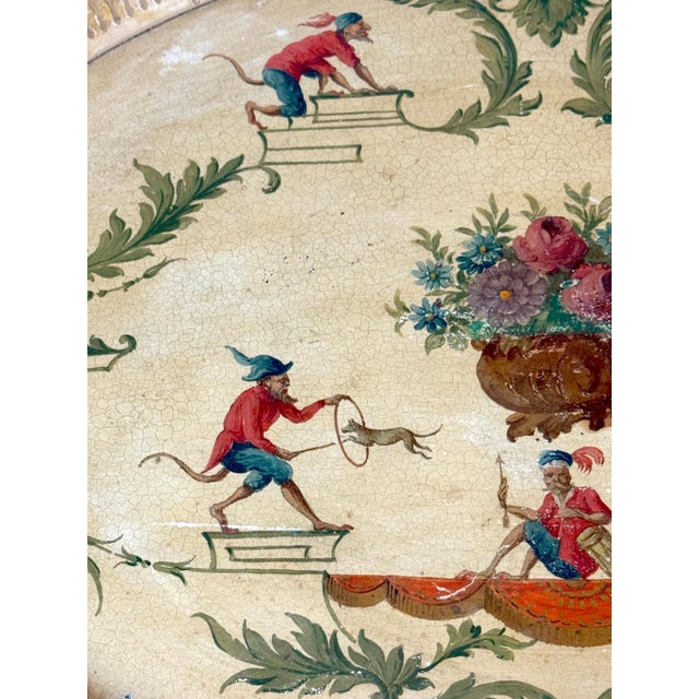 Regency Painted Tole Tray with Chinoiserie Decoration, English or French For Sale - Image 13 of 18