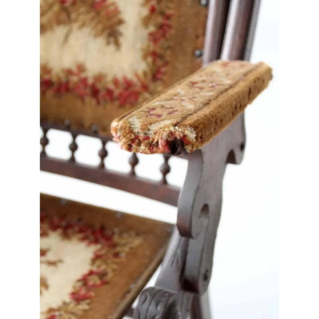 Victorian Tapestry Folding Lawn Chair Chairish