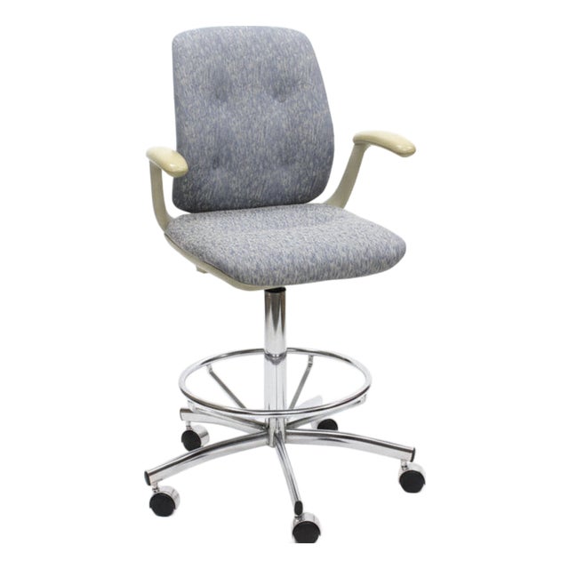1988 Steelcase Drafting Chair With Armrests For Sale