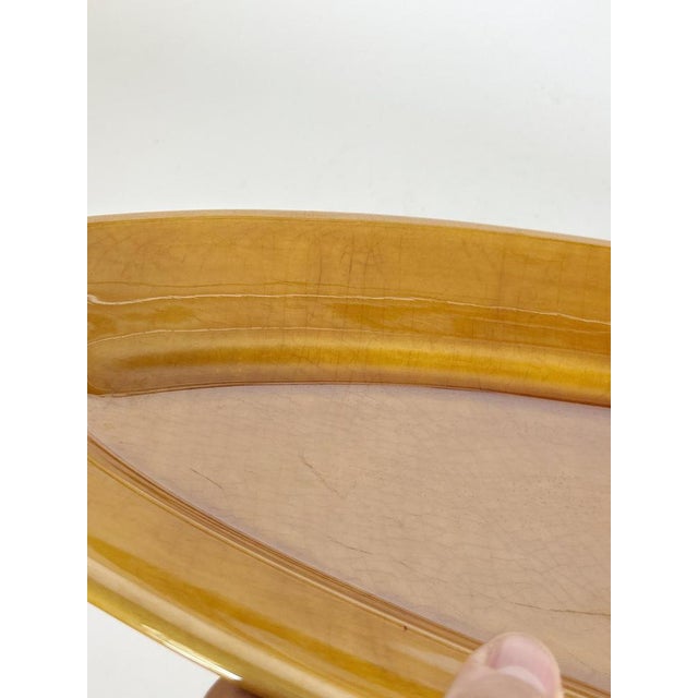 Brown Oval Ceramic Dish, France, 1970s For Sale - Image 12 of 14