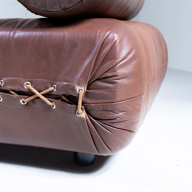Brown Daybed in Brown Leather, 1960 For Sale - Image 8 of 10