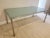 Contemporary Parson Style Room & Board Glass Top Writing Desk For Sale - Image 3 of 9