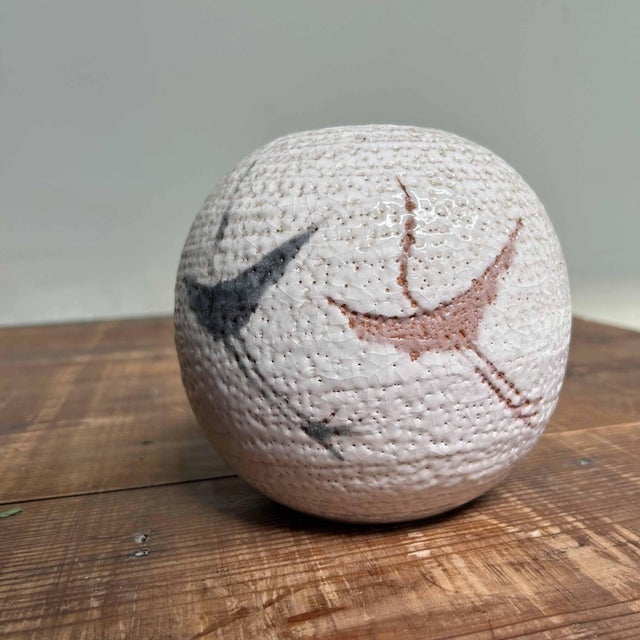 Mid-Century Modern Kikyoya Platycodon House Kiln Shino Ware Ikebana Vase, Japan, 1960s For Sale - Image 3 of 18