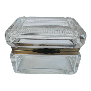 19th Century French Glass Casket Trinket Box
