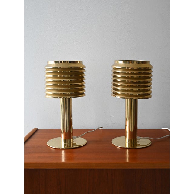 A rare pair of model b142 table lamps, designed by hans-agne jakobsson and produced in sweden in the 1960s. Crafted...