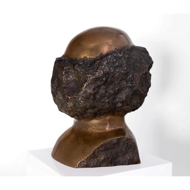 Bronze Abstract Head by Wolf Bröll, 1993 For Sale - Image 11 of 15