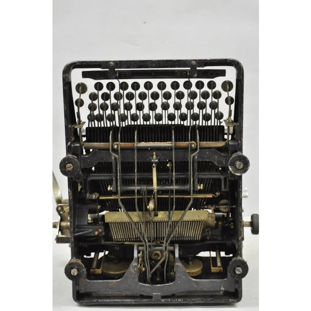 Antique 1930s Underwood Noiseless Standard Mechanical Typewriter Office Decor For Sale - Image 13 of 15