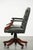 Chesterfield English Height Adjustable Green Cowhide Leather Office Chair with Swivel and Tilt Function For Sale - Image 10 of 13