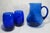 Mid 20th Century Mid Century Modern Cobalt Blue 1 Pitcher + 2 Wine Glasses For Sale - Image 4 of 13