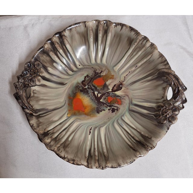 1930s German Art Deco Fruit Bowl in Multi-Colored Glazed Ceramic, 1930s For Sale - Image 5 of 5