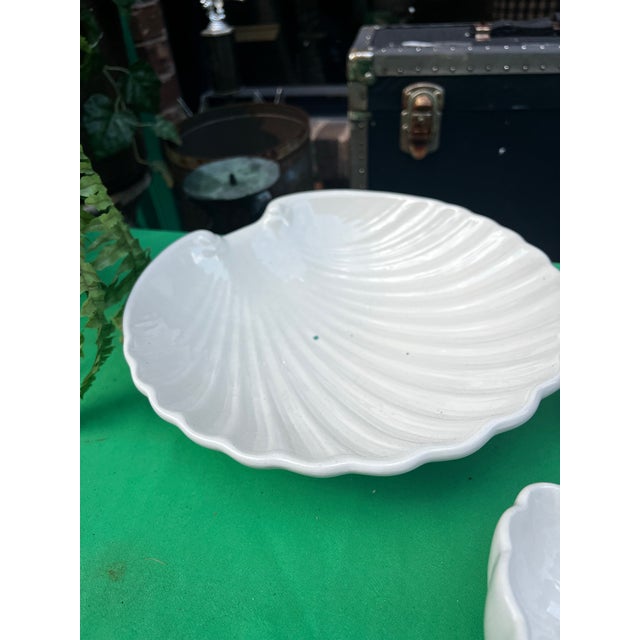 Trio of Ceramic Shell Style Bowls For Sale - Image 4 of 4