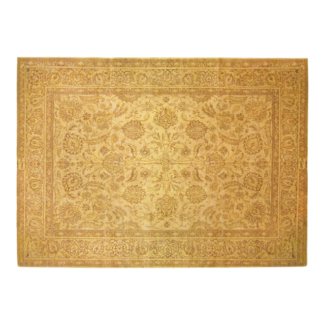 Vintage Perisan Decorative Oriental Tabriz in Room Size For Sale