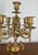 Vintage Rococo Style Ornate Brass Mantel Clock and Candelabras, Set of 3 For Sale - Image 14 of 18
