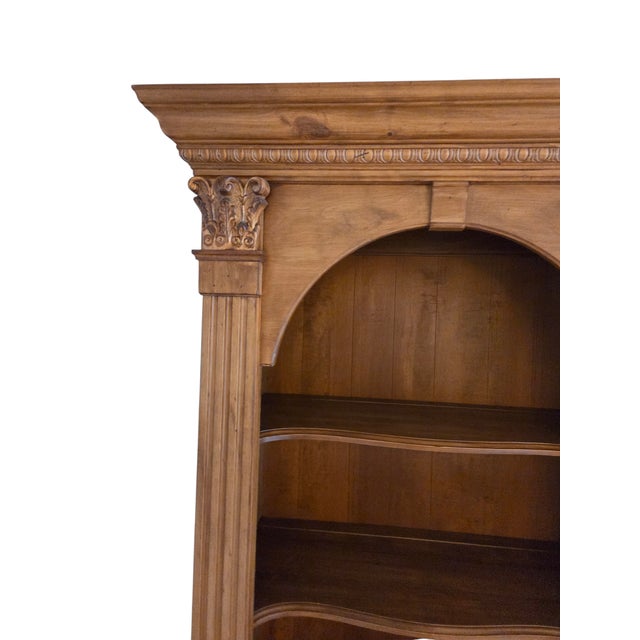 1990s Ethan Allen Legacy Bookcase Cabinet Hutch Display Breakfront Shelf For Sale - Image 13 of 16