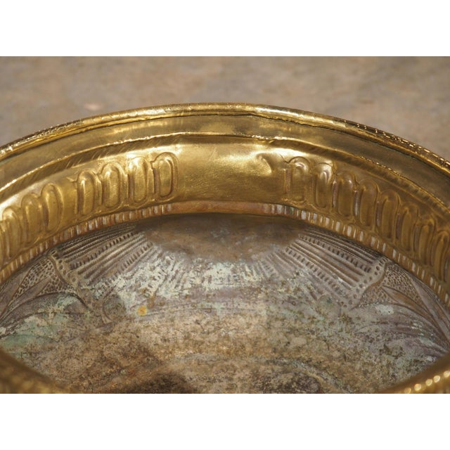 A Polished Circa 1900 French Brass Jardiniere Table Planter For Sale - Image 13 of 14