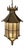 Gothic Revival Bronze Hanging Lantern with Castellated Crown, 1930s For Sale