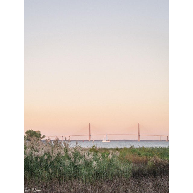 Contemporary "Harbor Sunset Sail" - Vertical 24"x36" - Charleston Harbor Sunset Sail Photo by Kristen M Brown For Sale - Image 3 of 3