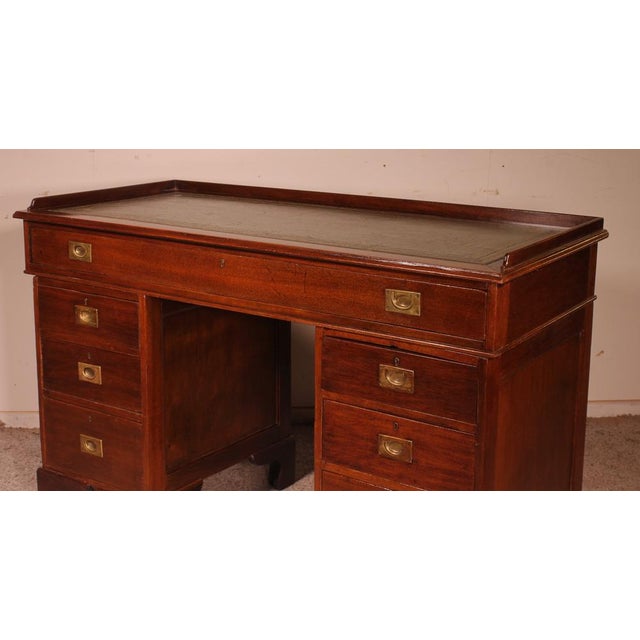 Wood 19th Century Mahogany Campaign Desk For Sale - Image 7 of 13