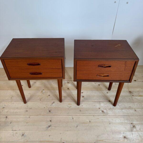 Mid-Century Modern Bedside Tables, Denmark, 1960, Set of 2 For Sale - Image 3 of 6