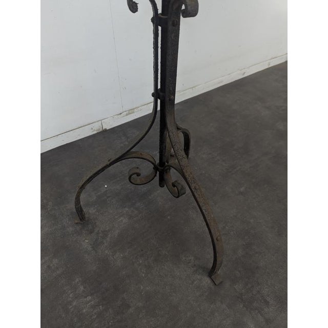 Metal Large Wrought Iron Church Chandelier for 5 Candles For Sale - Image 7 of 8