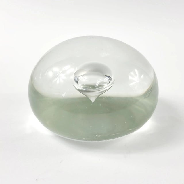 1970s Transparent Murano Glass Paperweight by Alfredo Barbini, Italy, 1970s For Sale - Image 5 of 10