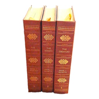 Daniel J Boorstin's Collectible East Press, "Knowledge Trilogy ©️ 1998 With 22k Gold Trim For Sale