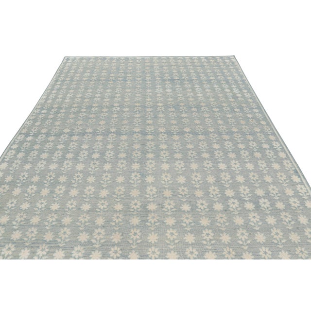 Not Yet Made - Made To Order Rug & Kilim’s Modern Block Print Rug in Blue with White Floral Patterns - 12x15 For Sale - Image 5 of 7