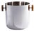Spiga Stainless Steel Ice Bucket, Nickel with Amber Accent For Sale
